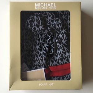 Micheal Kors Hat & Scarf Set
